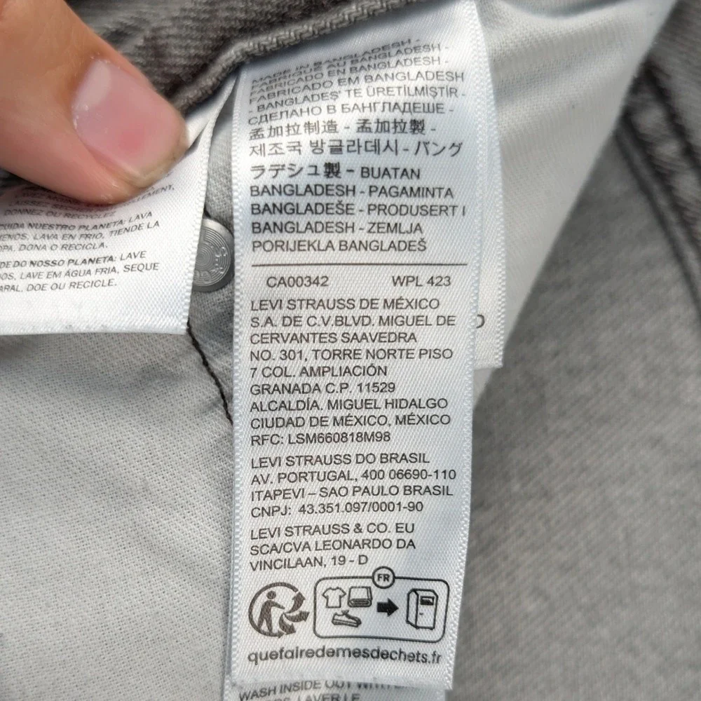 Levi Strauss 578 Jeans Mens 34x28 Gray Loose Fit Wide Leg Baggy Skate Streetwear